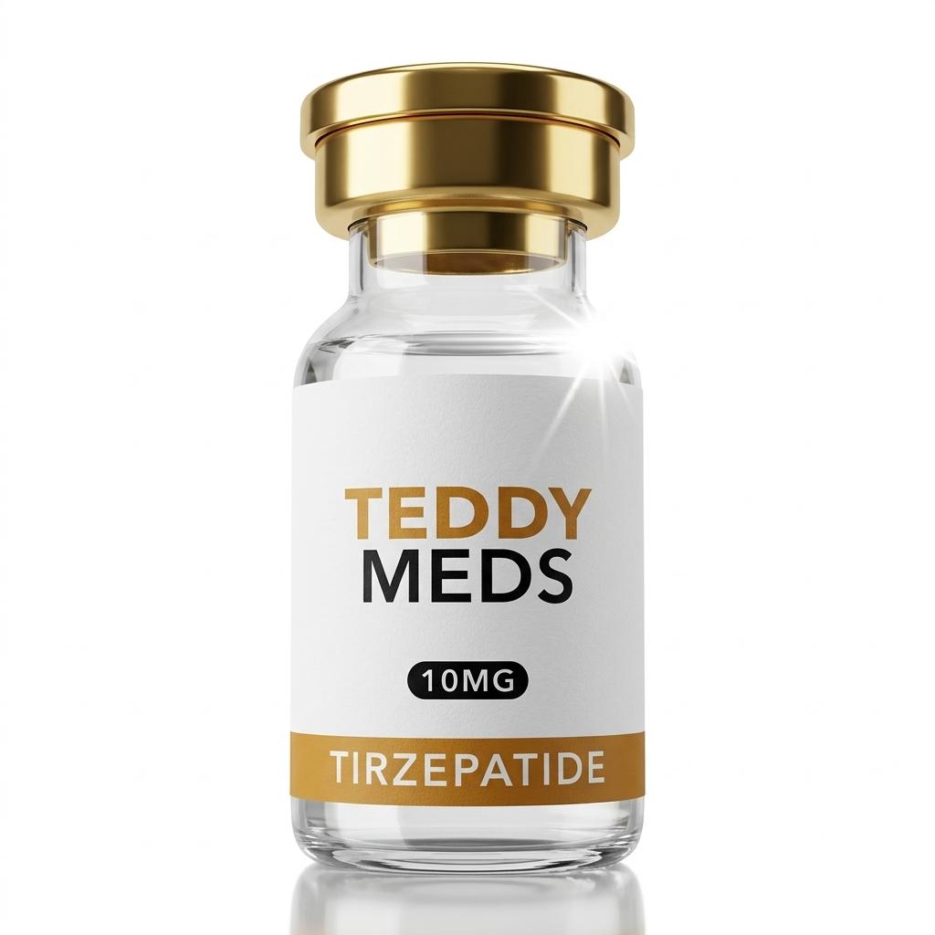 Teddy Meds branded tirzepatide compounding pharmacy vial